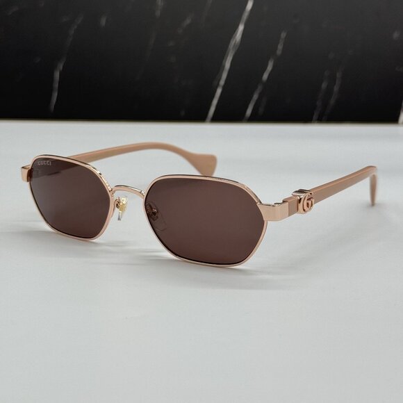 NEW GUCCI GG1593S 003 BROWN WOMEN SUNGLASSES GUCCI - Picture 3 of 11